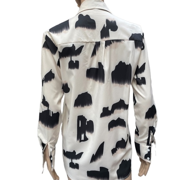 Shein Cream ling sleeve lightweight button down blouse size XS - Picture 5 of 12